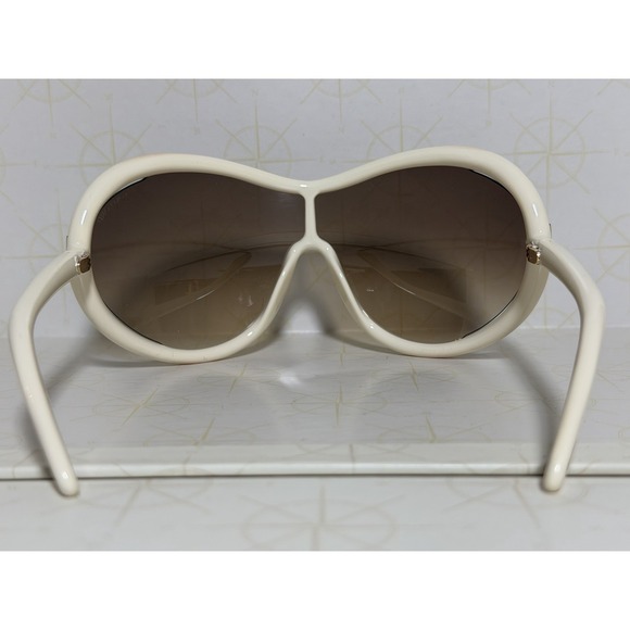Rare Archive Tom Ford FT267 Grant 25F Shield Women\'s Sunglasses Ivory w/Case main image 4